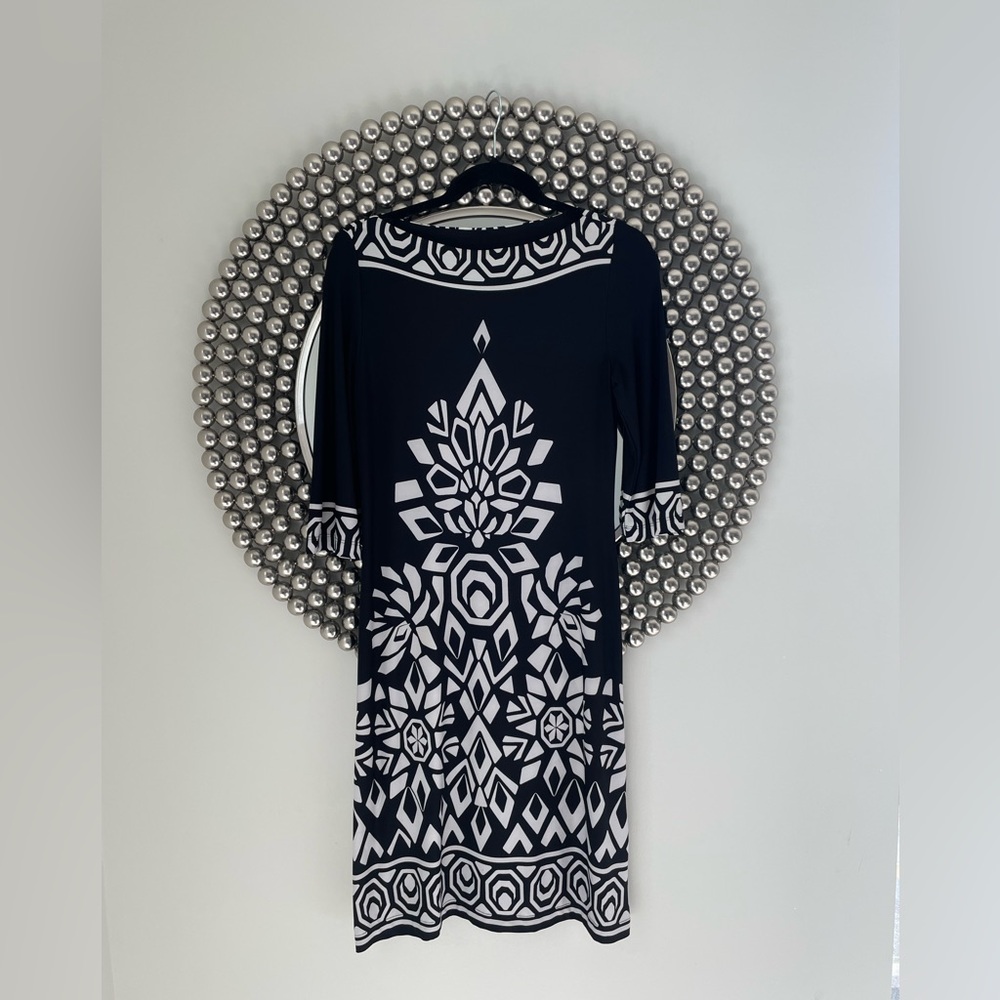 Eye of the Needle Black and White Dress